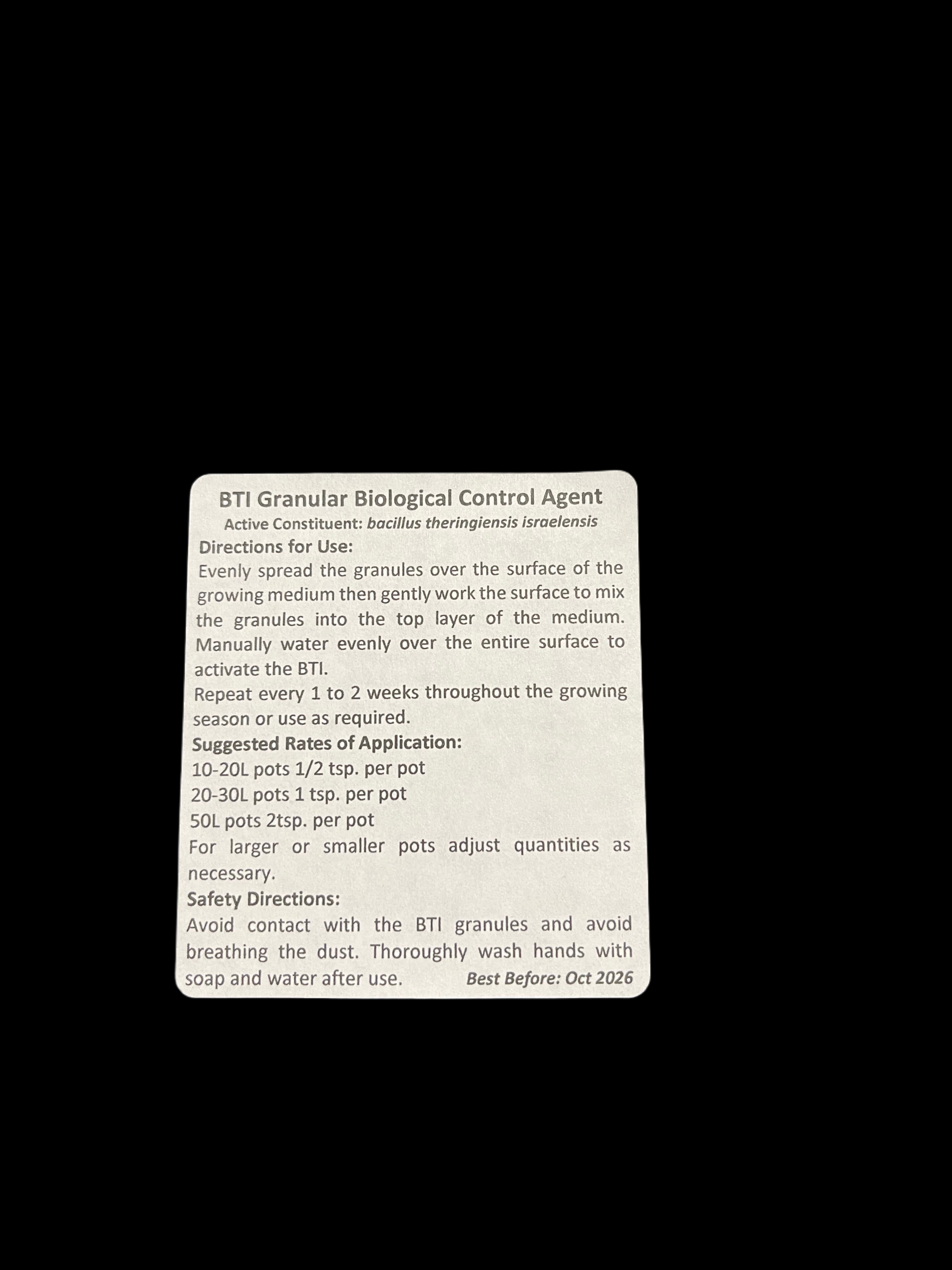 BTI-Biological Fungus Gnat (Scarid Fly) Control Granules-Natural, Long-Lasting Protection for Your Plants