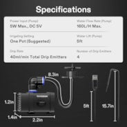 VIVOSUN FlexFeed Drip Irrigation Kit for VGrow Smart Grow Box - Hydroponic Solutions