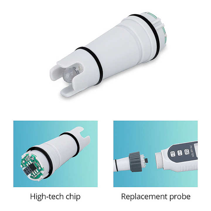 ASGA Digital pH & Temperature Pen Meter – Replaceable Probe | Auto Calibration