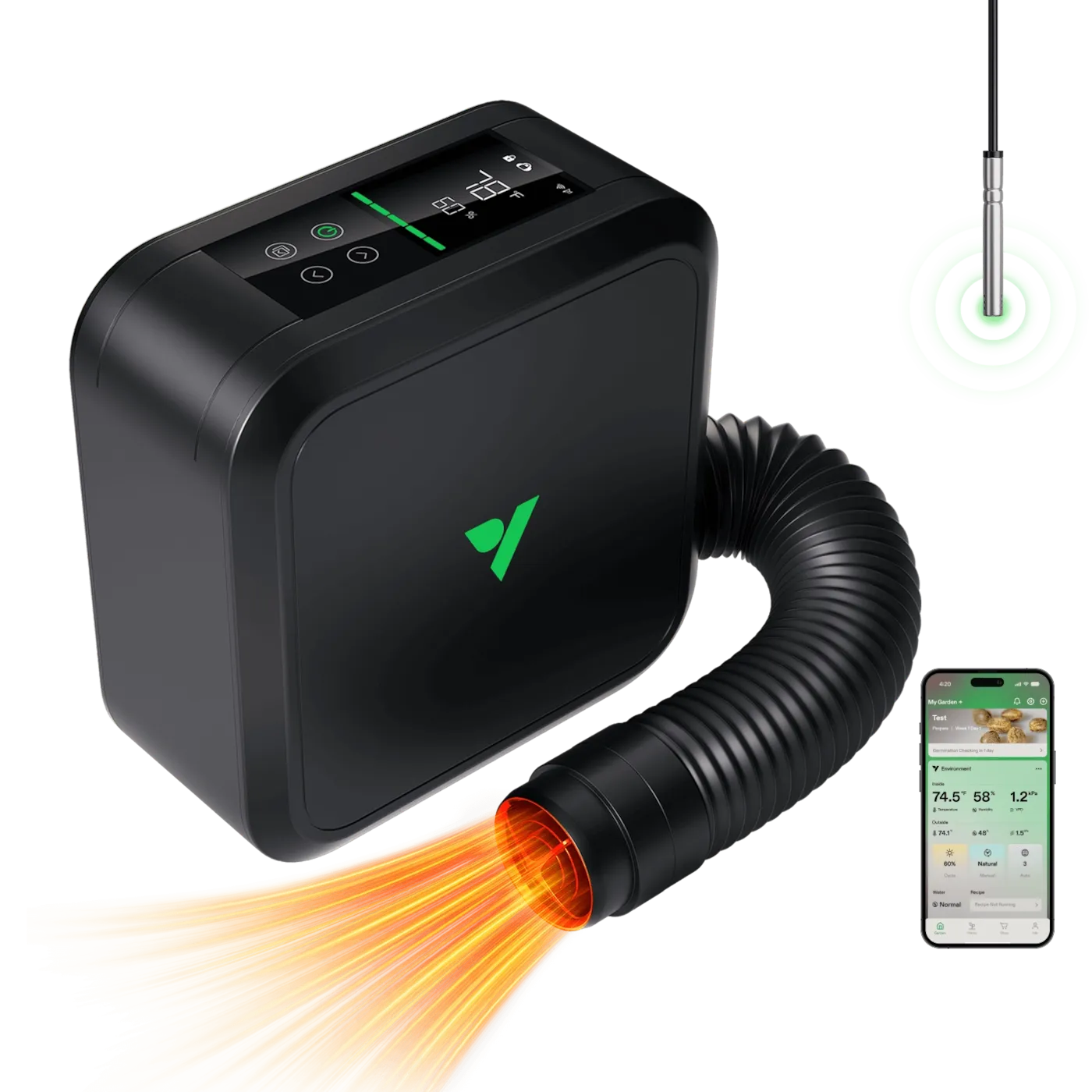 VIVOSUN AeroFlux Smart Grow Tent Heater 700W - Hydroponic Solutions