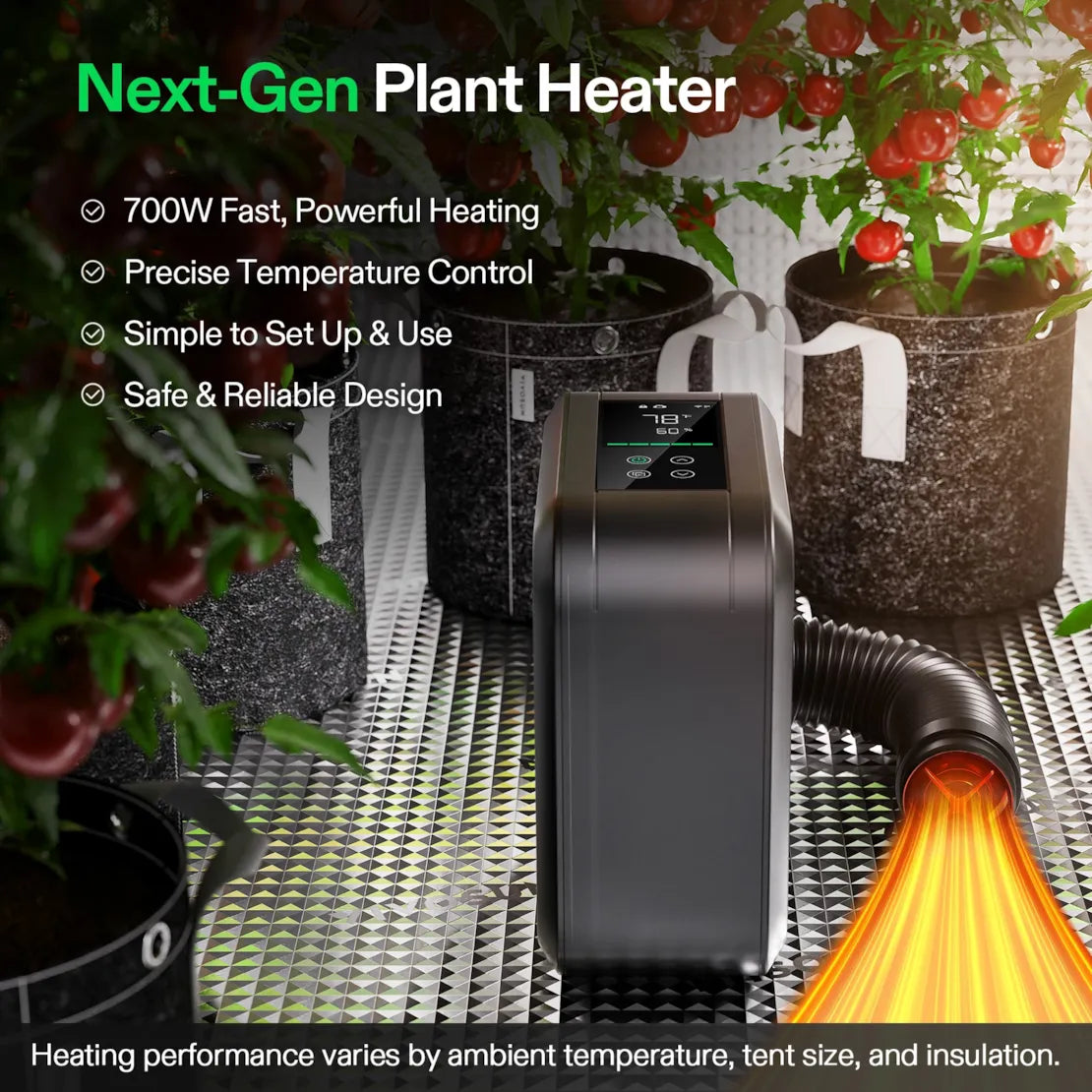 VIVOSUN AeroFlux Smart Grow Tent Heater 700W - Hydroponic Solutions