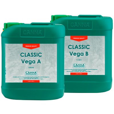 CANNA Classic Vega A & Dutch Hydroponic Grow Nutrient Concentrate - Hydroponic Solutions