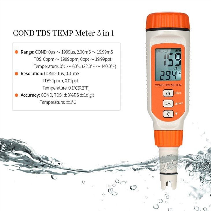 ASGA Digital EC & TDS Meter – Accurate Nutrient Monitoring for Hydroponics & Plant Growers