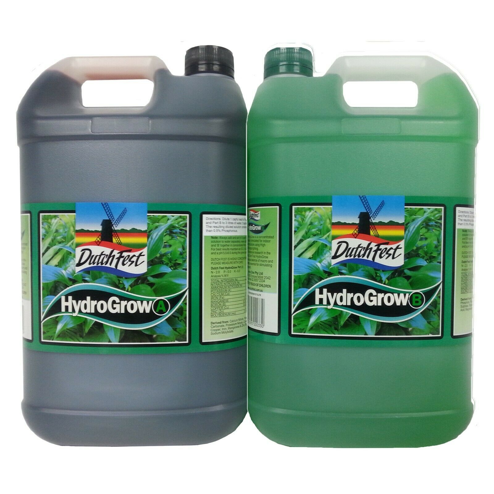 Dutch Fest HydroGrow Hydroponic Grow Nutrient Concentrate - Hydroponic Solutions