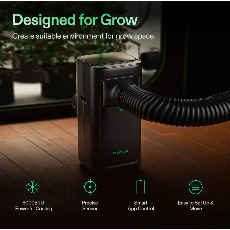 Vivosun AeroLush C08 Intelligent Grow Tent Air Conditioner - Hydroponic Solutions