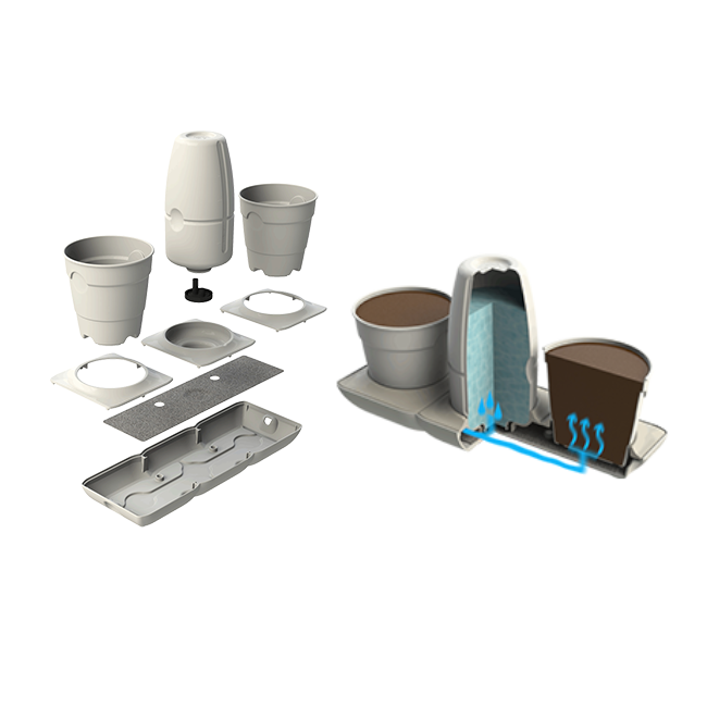 Minigarden Basic Kit – Self-Watering Planter for Indoor & Outdoor Use - Hydroponic Solutions