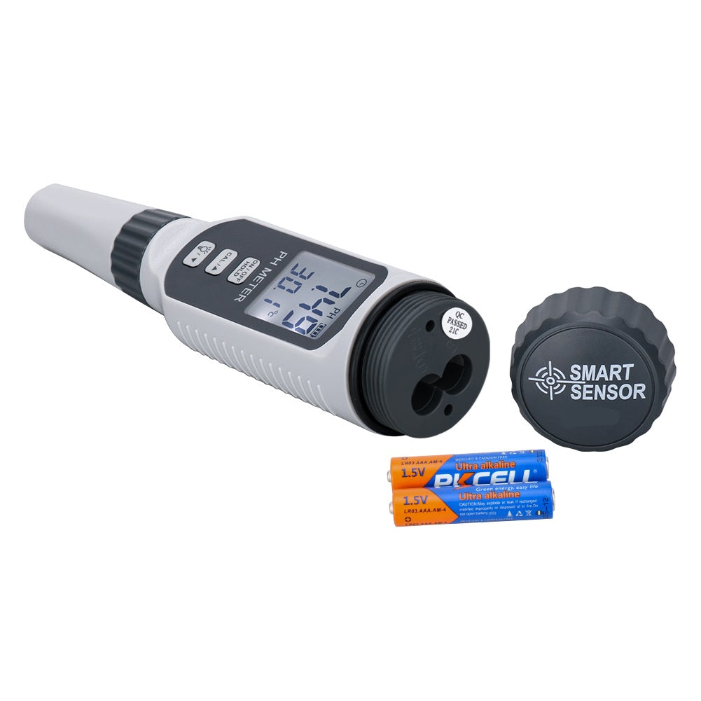 ASGA Digital pH & Temperature Pen Meter – Replaceable Probe | Auto Calibration