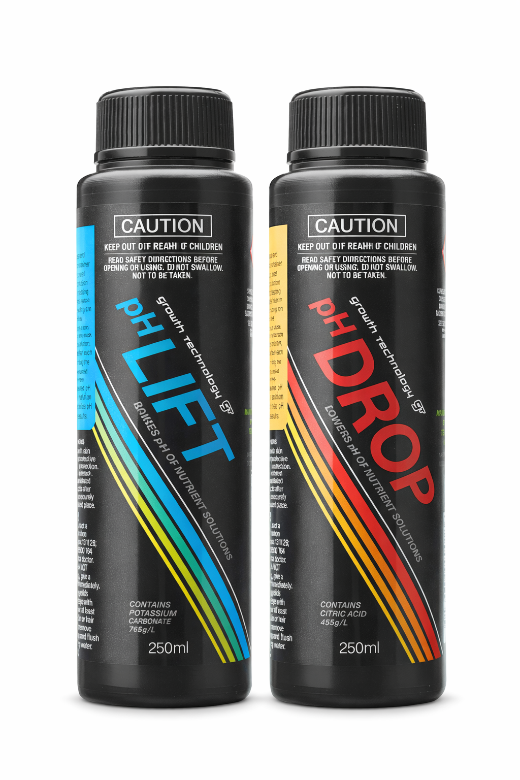 Growth Technology GT pH Control Kit – pH Up & pH Down Solution Set (2 x 250mL)