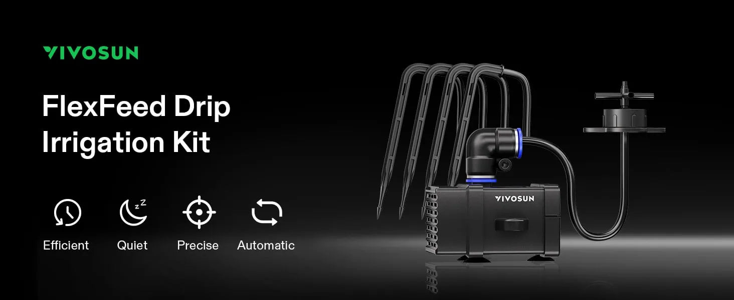 VIVOSUN FlexFeed Drip Irrigation Kit for VGrow Smart Grow Box - Hydroponic Solutions