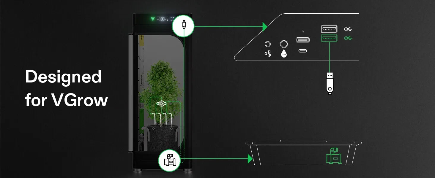 VIVOSUN FlexFeed Drip Irrigation Kit for VGrow Smart Grow Box - Hydroponic Solutions