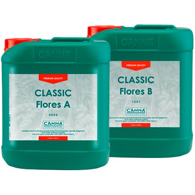 CANNA Classic Flores A & B Dutch Hydroponic Bloom Nutrient Concentrate - Hydroponic Solutions