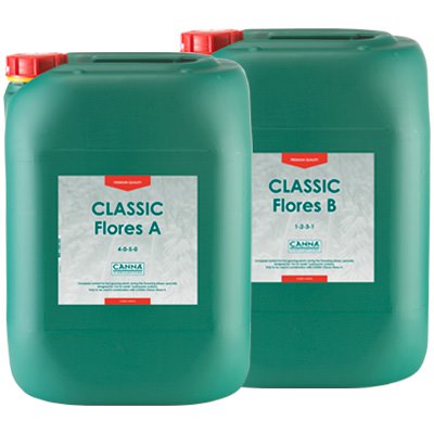 CANNA Classic Flores A & B Dutch Hydroponic Bloom Nutrient Concentrate - Hydroponic Solutions
