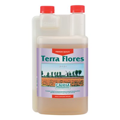 CANNA Terra Flores Dutch Bloom Nutrient Concentrate for Soils and Potting Mixes - Hydroponic Solutions